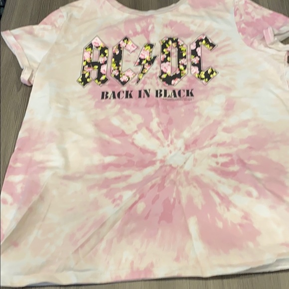 Justice AC/DC pink tie die shirt - Picture 1 of 1